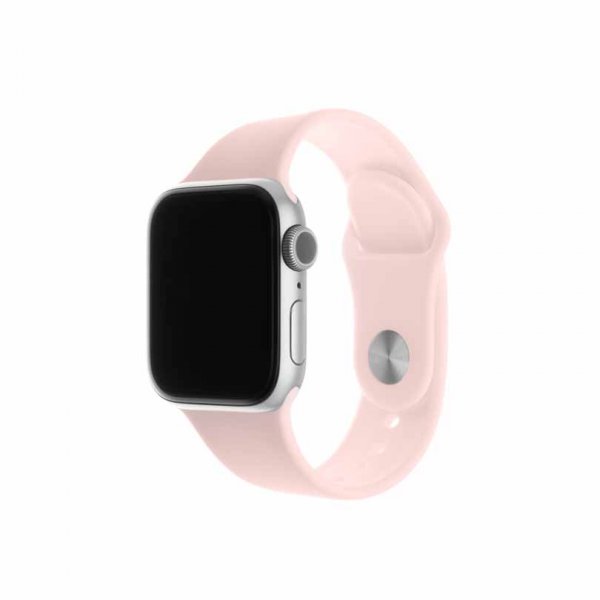 Kiinteä Apple Watch 44/45/46mm/Apple Watch Ultra Ranneke Silikoniranneke Vaaleanpunainen