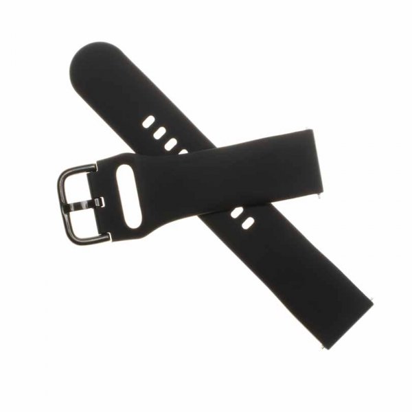 Korjattu Samsung Galaxy Watch 22mm Ranneke Silikoniranneke Musta