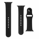 Fixed Apple Watch 44/45/46mm/Apple Watch Ultra ranneke silikonihihna musta