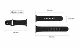 Fixed Apple Watch 44/45/46mm/Apple Watch Ultra ranneke silikonihihna musta