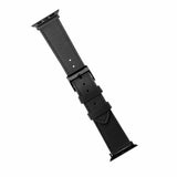 Kiinteä Apple Watch 44/45/46mm/Apple Watch Ultra ranneke, nahkaranneke, musta