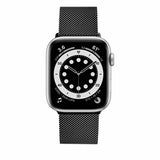 Kiinteä Apple Watch 38/40/41/42mm ranneke Mesh Strap Musta