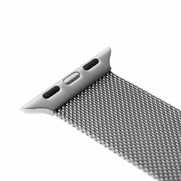 Kiinteä Apple Watch 38/40/41/42mm ranneke, Mesh Strap, hopea