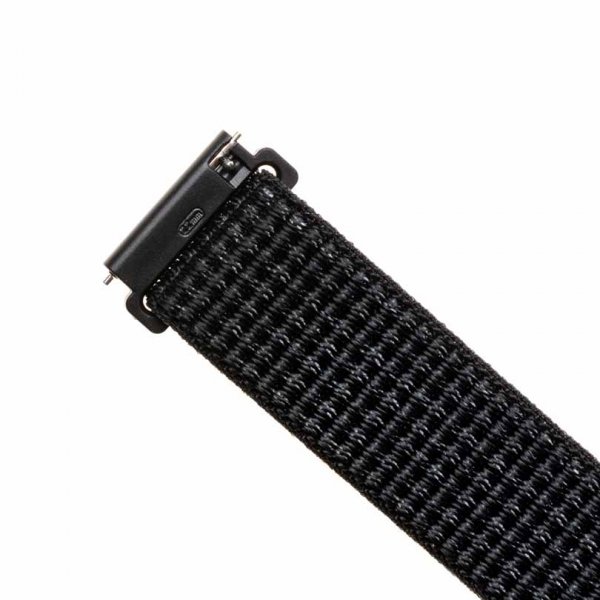 Kiinteä Samsung Galaxy Watch 20mm Nylonranneke Heijastava Musta