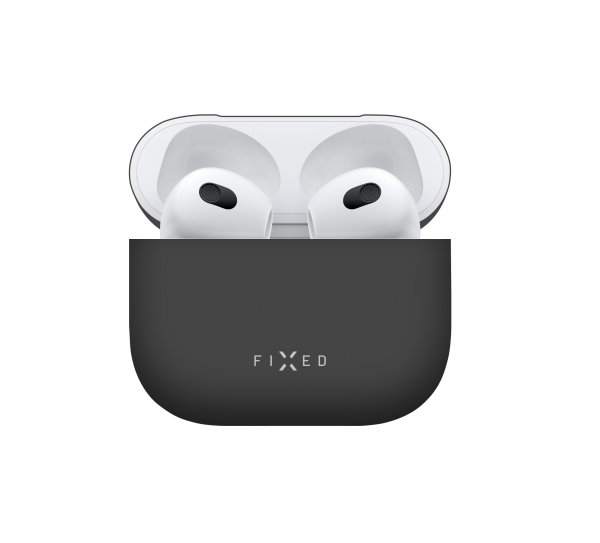 Fixed AirPods 3 Silikonikuori Silkkinen Musta