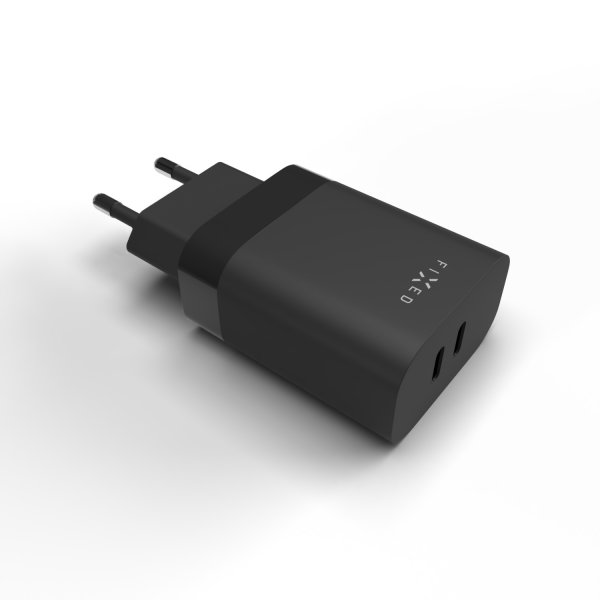Fixed Laturi PD Travel Charger 2xUSB-C 35W Musta