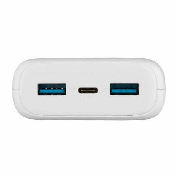Kiinteä tehopankki Zen 20 20W 20 000 mAh USB-C 2xUSB-A Valkoinen