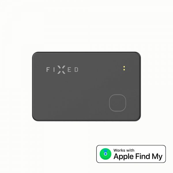 Fixed Tag Card Smart Tracker iPhone Musta