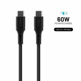 Fixed Kabel Liquid Silicone USB-C/USB-C 2m Musta