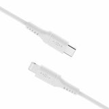 Fixed Kabel Liquid Silicone USB-C/Lightning 0,5m Valkoinen