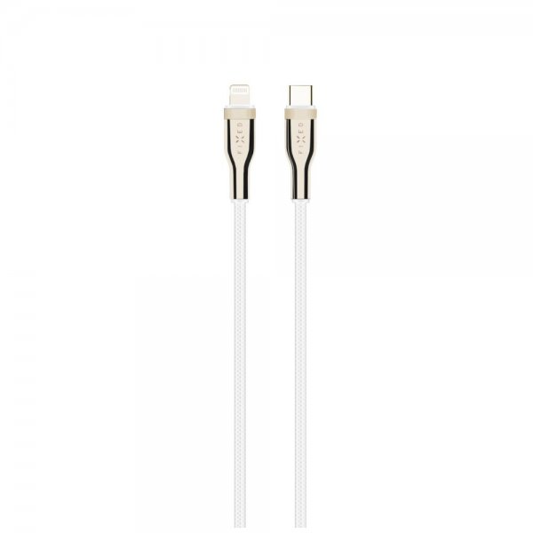Fixed Kabel METAL Series USB-C/Lightning 1,2 m valkoinen