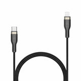 Fixed Kabel METAL Series USB-C/Lightning 1.2m Musta