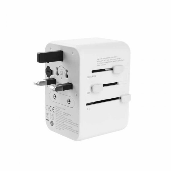 Fixed Travel Adapter USB-A/USB-C 65W -matkalaturi