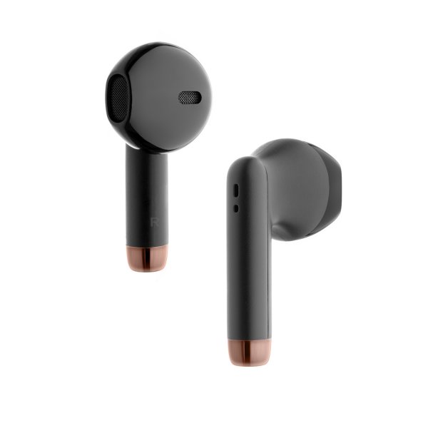 Kiinteät langattomat kuulokkeet True Wireless Headphones, musta