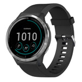 Kiinteä Garmin QuickFit 20mm Ranneke Silikoniranneke Musta