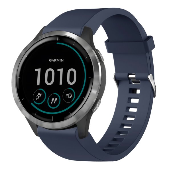 Kiinteä Garmin QuickFit 20mm Ranneke Silikoniranneke Sininen