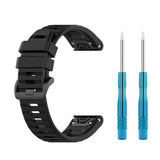 Kiinteä Garmin QuickFit 22mm ranneke silikoni musta