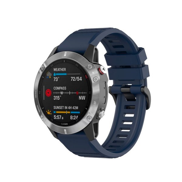 Kiinteä Garmin QuickFit 22mm ranneke silikonihihna sininen