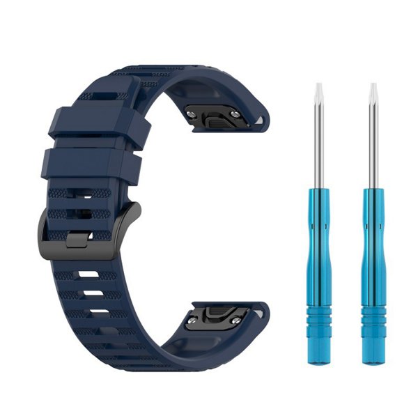 Kiinteä Garmin QuickFit 26 mm ranneke silikonihihna Sininen