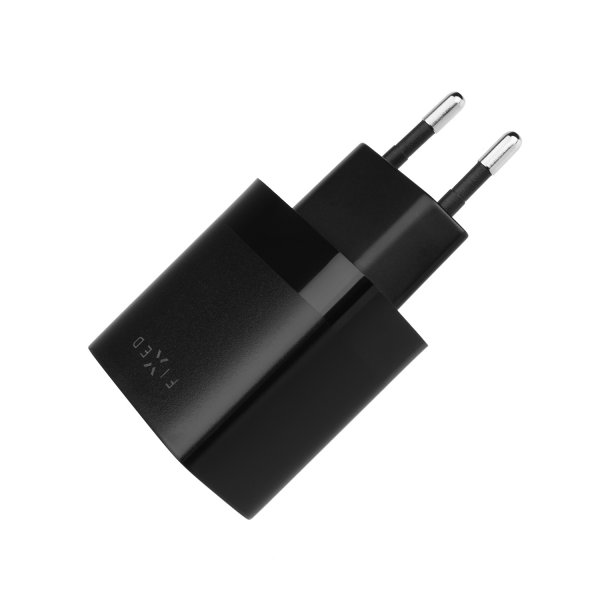 Fixed-laturi USB-C-kaapelilla 1 m 2xUSB-A 17W musta