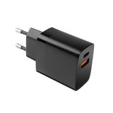 Fixed-laturi USB-C-kaapelilla 1 m 2xUSB-A 17W musta