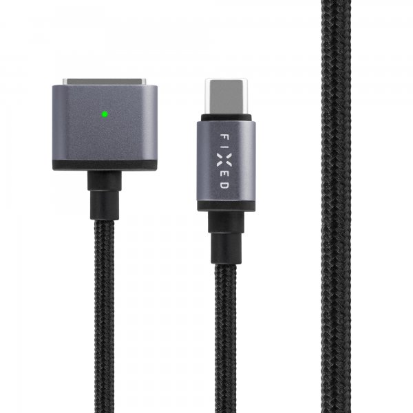 Fixed USB-C MagSafe 3 -kaapeli MacBook 140W 2m Musta