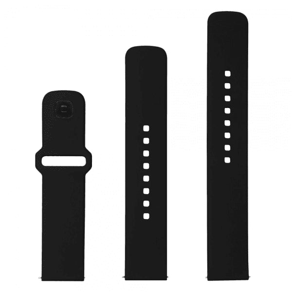 Kiinteä Samsung Galaxy Watch 20mm Ranneke Silikoni Sporty Hihna Musta