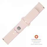 Kiinteä Samsung Galaxy Watch 20mm Ranneke Silikoni Urheilullinen Hihna Pinkki