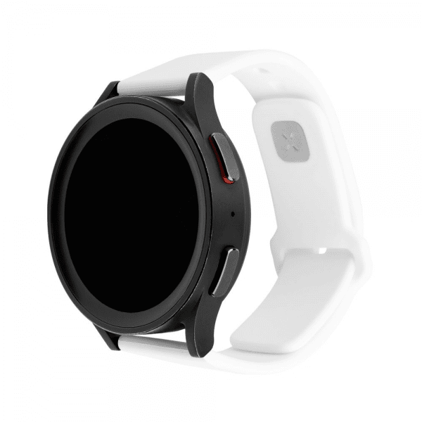 Kiinteä Samsung Galaxy Watch 20mm Ranneke Silikoni Urheiluranneke Valkoinen