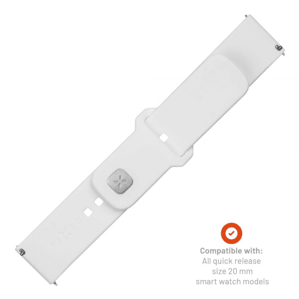 Kiinteä Samsung Galaxy Watch 20mm Ranneke Silikoni Urheiluranneke Valkoinen