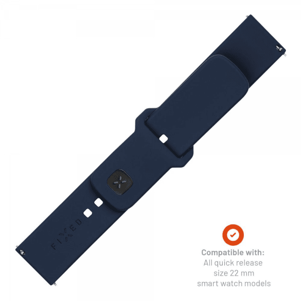 Kiinteä Samsung Galaxy Watch 22mm Ranneke Silikoni Urheilullinen Hihna Sininen
