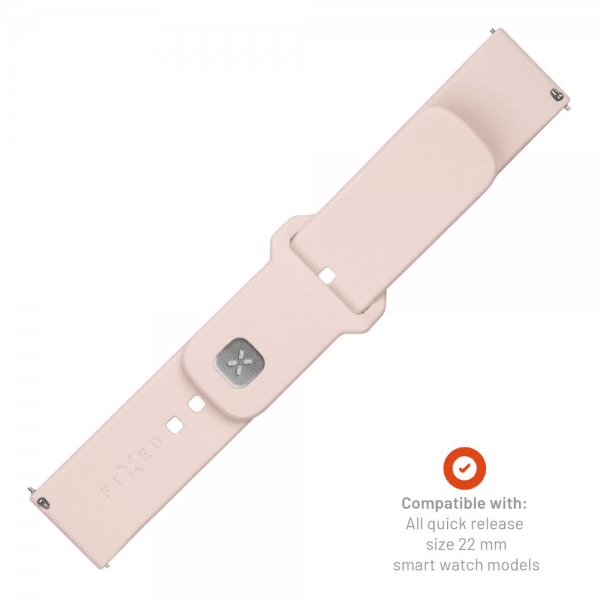 Fixed Samsung Galaxy Watch 22mm Ranneke Silikoninen Urheiluranneke Vaaleanpunainen