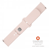 Fixed Samsung Galaxy Watch 22mm Ranneke Silikoninen Urheiluranneke Vaaleanpunainen