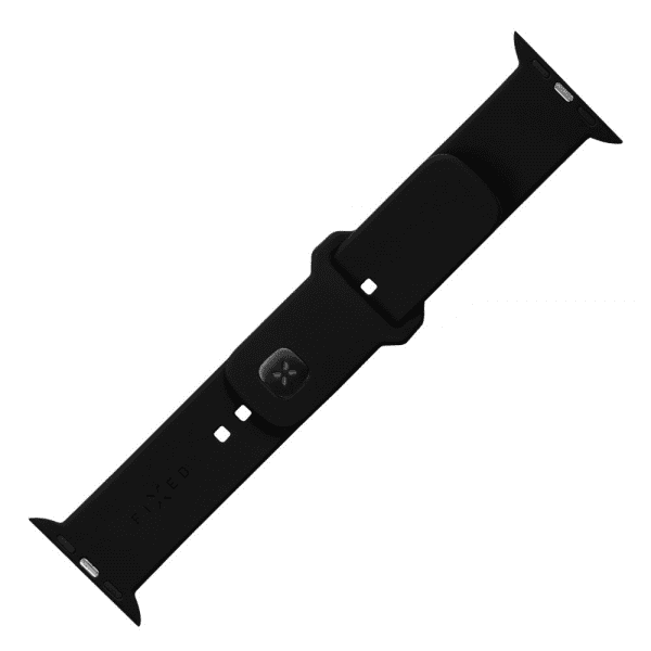 Kiinteä Apple Watch 44/45/46mm ranneke silikoni Sporty Strap musta