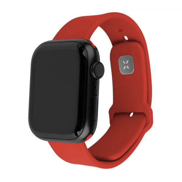 Kiinteä Apple Watch Ultra 49 mm ranneke, silikoninen urheiluranneke, punainen
