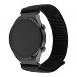 Kiinteä Samsung Galaxy Watch 20mm Ranneke Nailon Urheilullinen Ranneke Musta