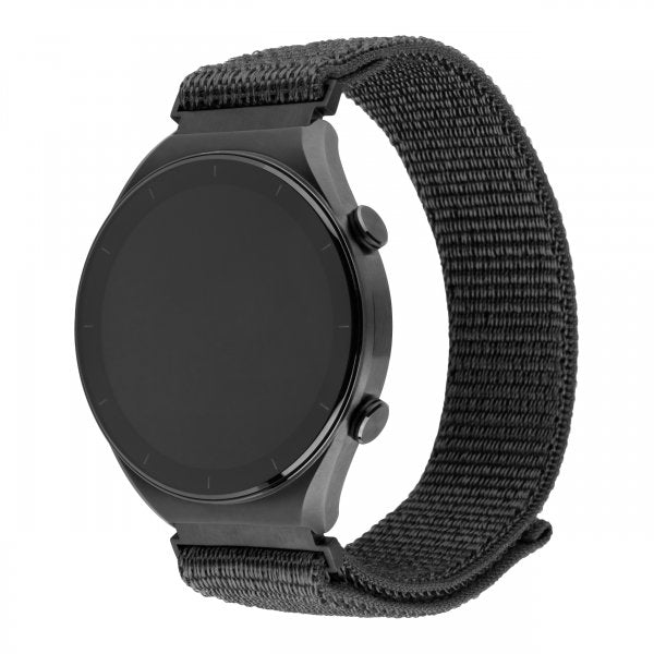 Kiinteä Samsung Galaxy Watch 20mm Ranneke Nylon Sporty Strap Harmaa