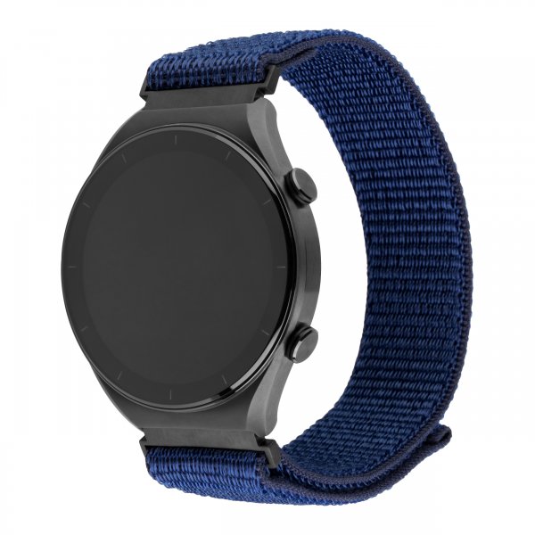 Korjattu Samsung Galaxy Watch 22mm ranneke Nylon Sporty Strap Sininen