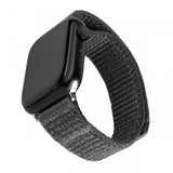 Kiinteä Apple Watch 44/45/46mm ranneke nylon urheilullinen hihna harmaa