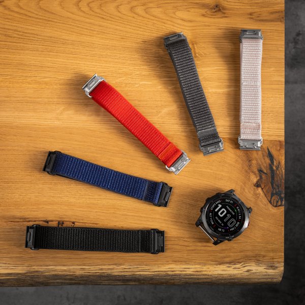 Kiinteä Garmin QuickFit 22mm Ranneke Nylonhihna Harmaa