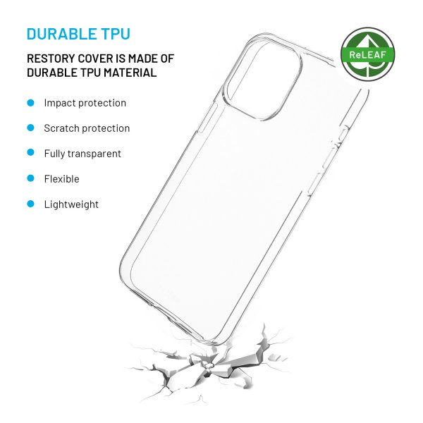 Fixed iPhone 15 Pro Max Kuori ReStory Läpinäkyvä