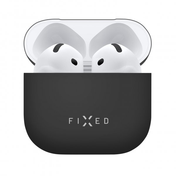 Kiinteä AirPods 4 -kuori Silky Musta