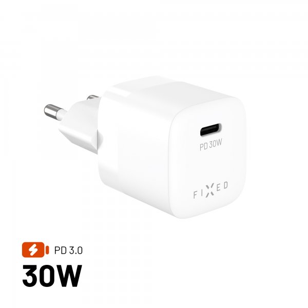 Fixed Laturi Mini PD 30W GaN USB-C Valkoinen
