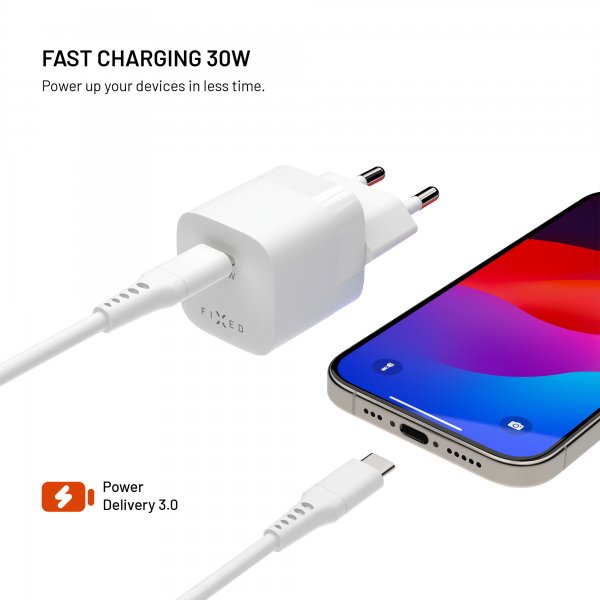 Fixed Laturi Mini PD 30W GaN USB-C Valkoinen