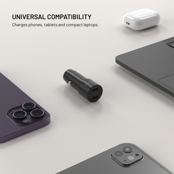 Kiinteä autolaturi PD 65 2xUSB-C 65W