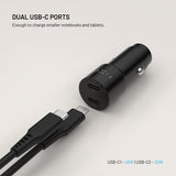 Kiinteä autolaturi PD 65 2xUSB-C 65W