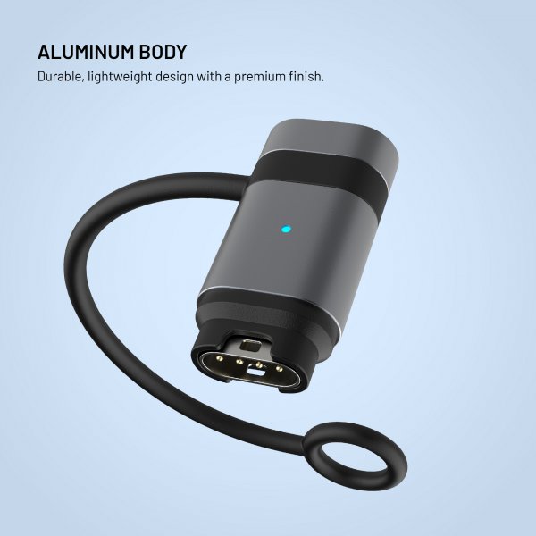 Kiinteä Garmin-älykellon lataussovitin USB-C, musta