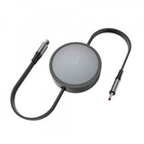 Kiinteä Ulosvedettävä Kaapeli USB-C 100W 1m Musta