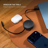 Kiinteä Ulosvedettävä Kaapeli USB-C 100W 1m Musta