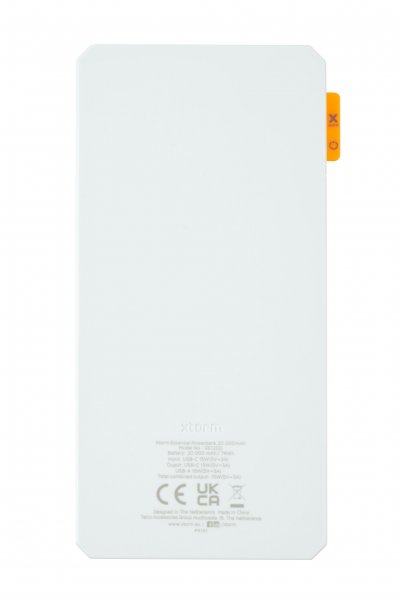 Xtorm Power Bank 20 000 mAh 15 W USB-C ja USB-A, valkoinen